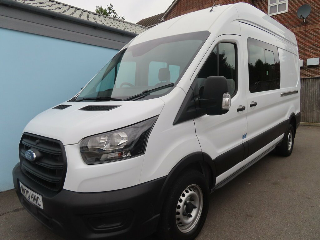 Ford Transit Custom 350 Ecoblue Leader Crew Van Double Cab 6Dr Air Con MM70HNC White #2