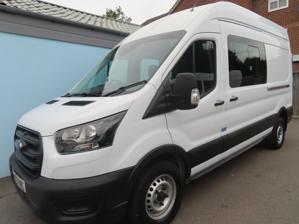 Ford Transit Custom 350 Ecoblue Leader Crew Van Double Cab 6Dr Air Con MM70HNC White #3