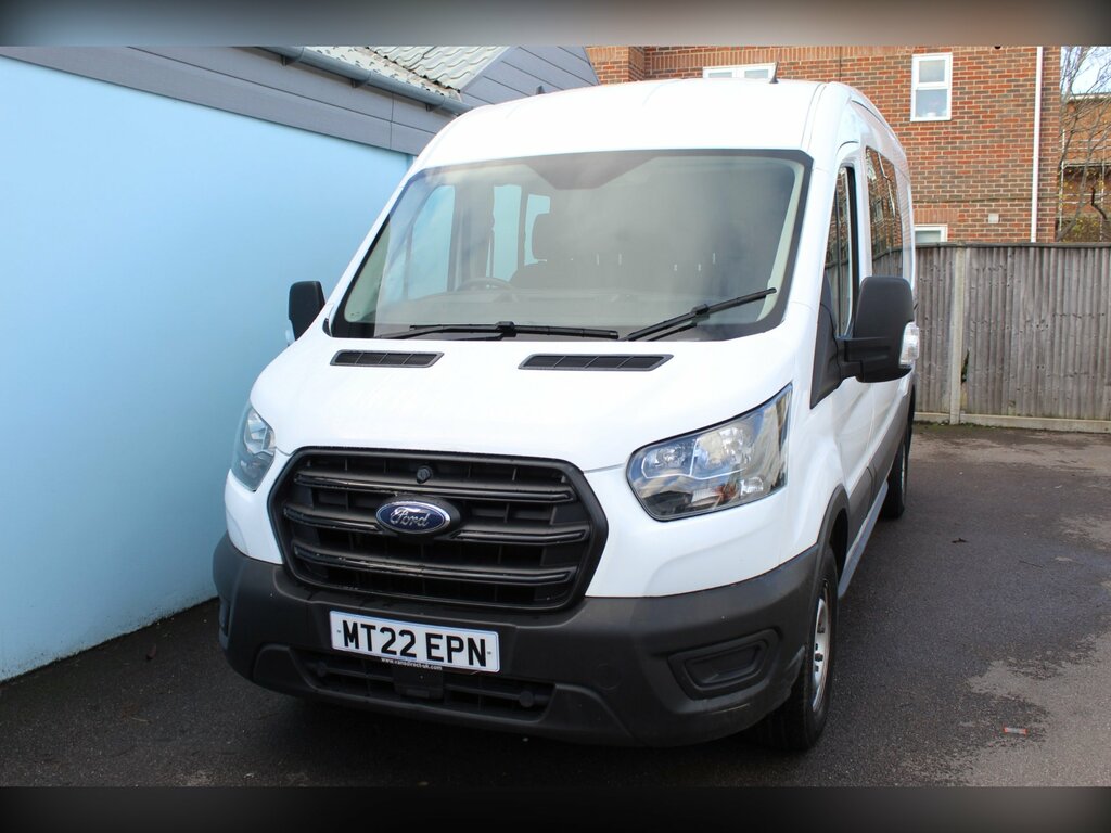 Ford Transit Custom 2.0 350 Ecoblue Leader Crew Van Double Cab 6Dr Die MT22EPN White #3