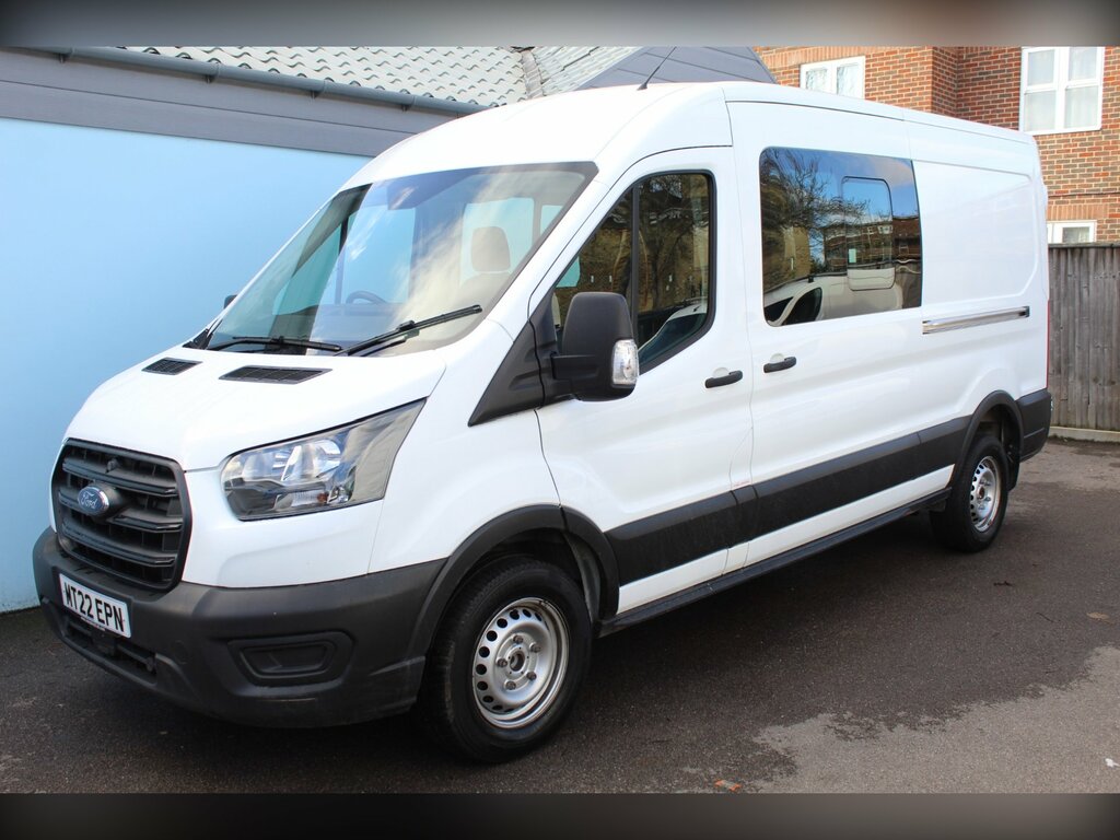 Ford Transit Custom 2.0 350 Ecoblue Leader Crew Van Double Cab 6Dr Die MT22EPN White #5