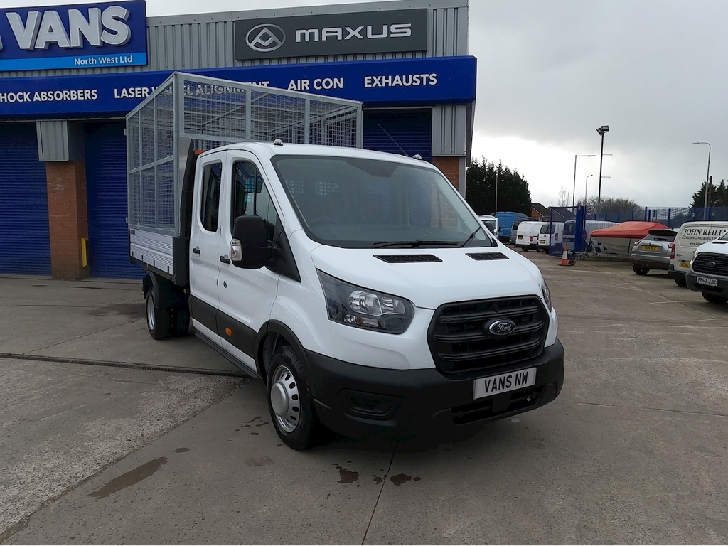 Ford Transit Custom 350 Leader 1-Way Double Cab Tipper Drw L3 Eu6 White