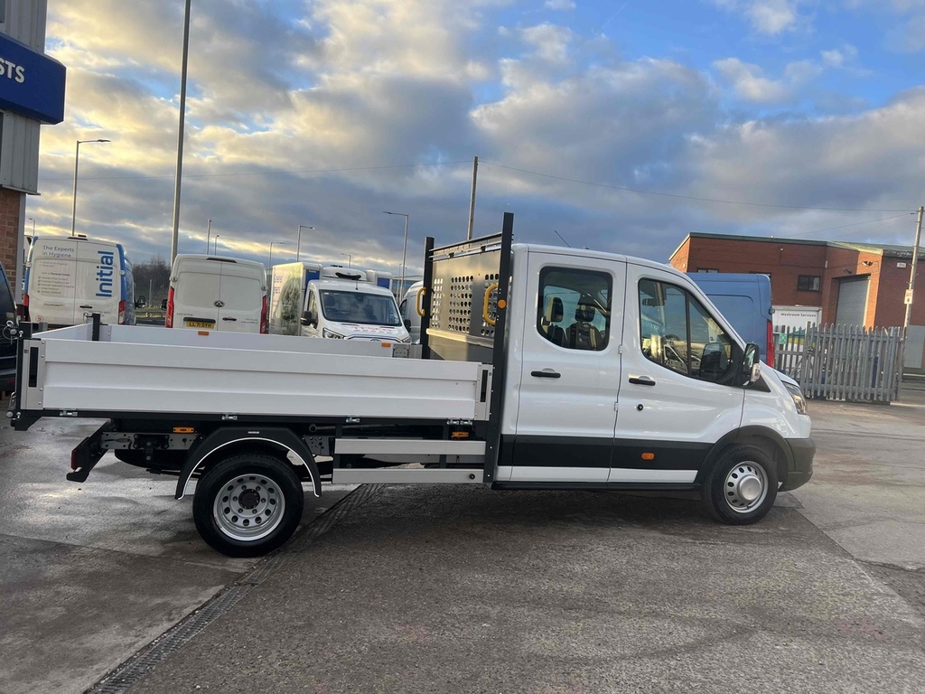 Ford Transit Custom 2.0 350 Ecoblue Leader 1-Way Double Cab Tipper Rwd White #4