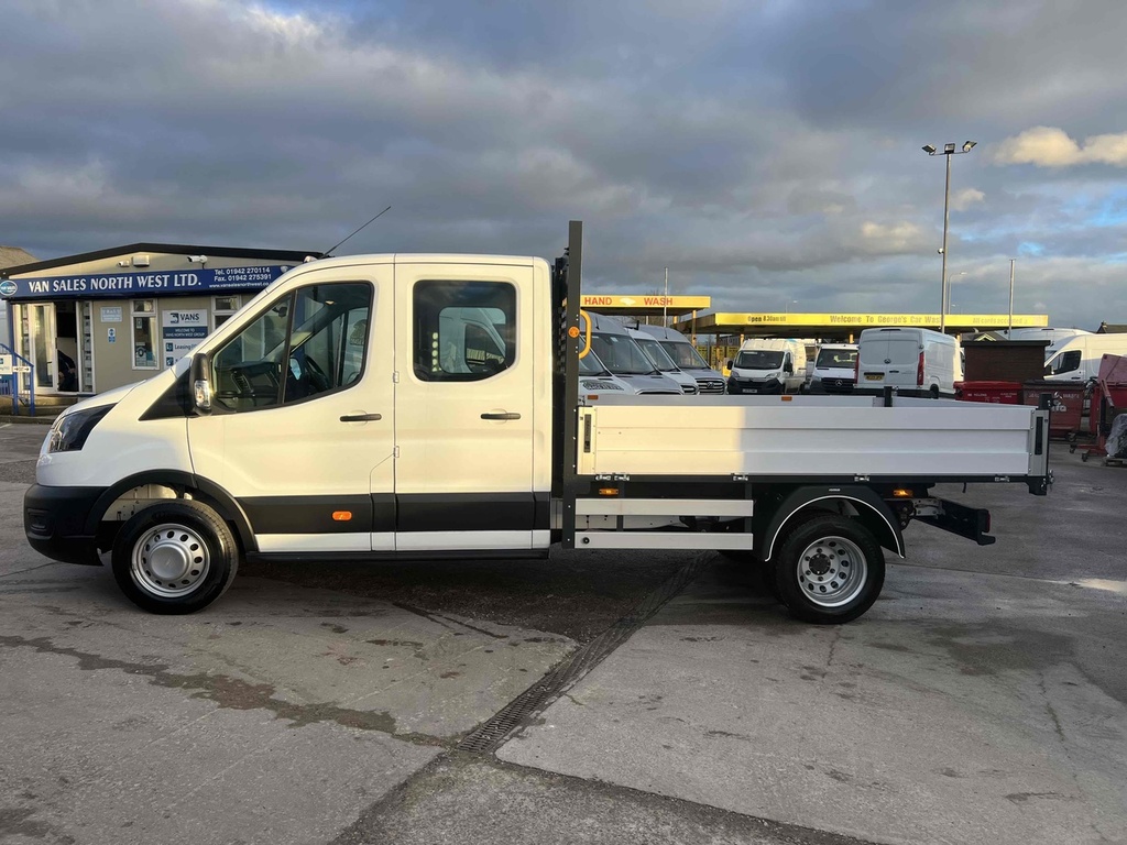 Ford Transit Custom 2.0 350 Ecoblue Leader 1-Way Double Cab Tipper Rwd White #2
