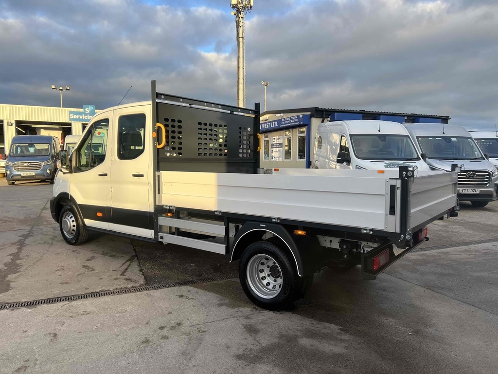 Ford Transit Custom 2.0 350 Ecoblue Leader 1-Way Double Cab Tipper Rwd White #3