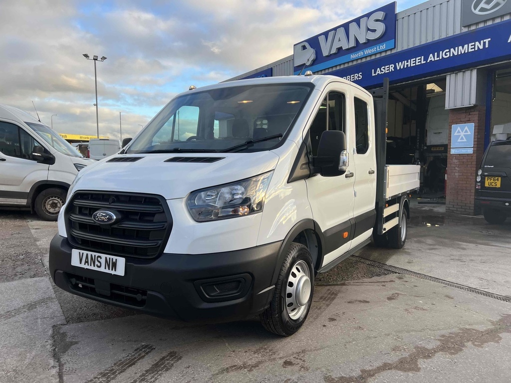 Ford Transit Custom 2.0 350 Ecoblue Leader 1-Way Double Cab Tipper Rwd White