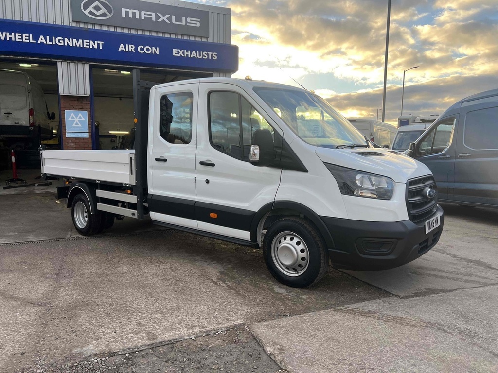Ford Transit Custom 2.0 350 Ecoblue Leader 1-Way Double Cab Tipper Rwd White #5