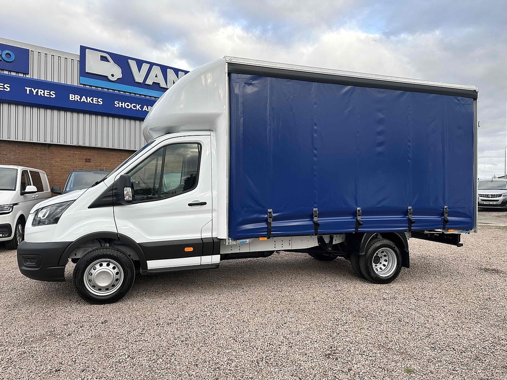 Ford Transit Custom 350 Leader Ecoblue Curtainsider White #2