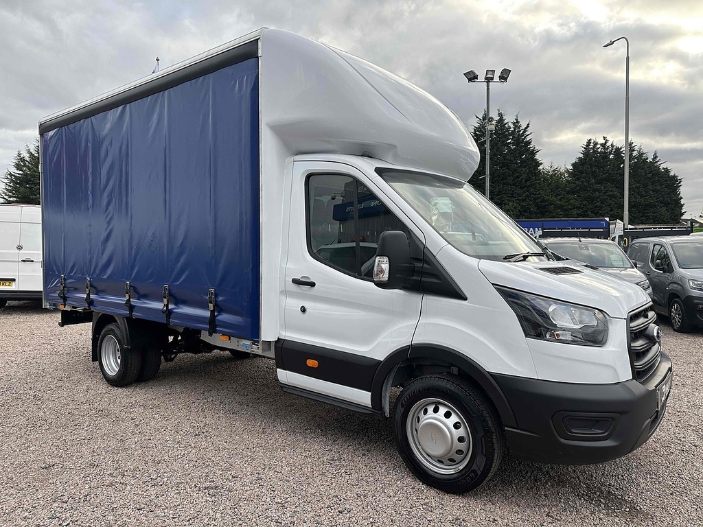 Ford Transit Custom 350 Leader Ecoblue Curtainsider White #4