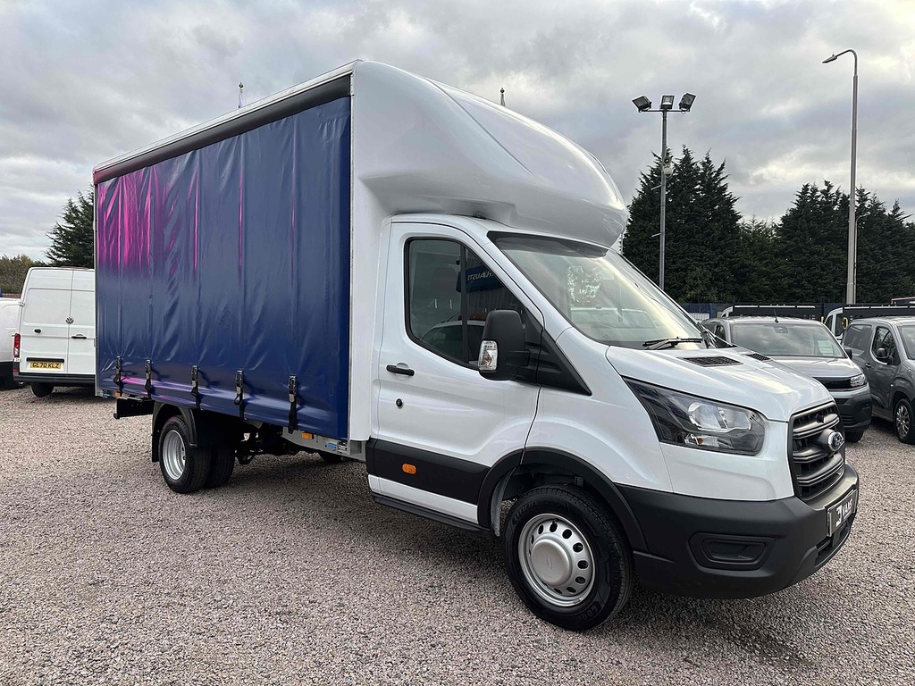 Ford Transit Custom 350 Leader Ecoblue Curtainsider White #5