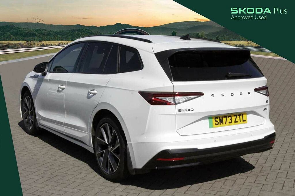 Skoda ENYAQ 80X Sportline 82 Kwh 265 Ps Single Speed 4X4 White #3