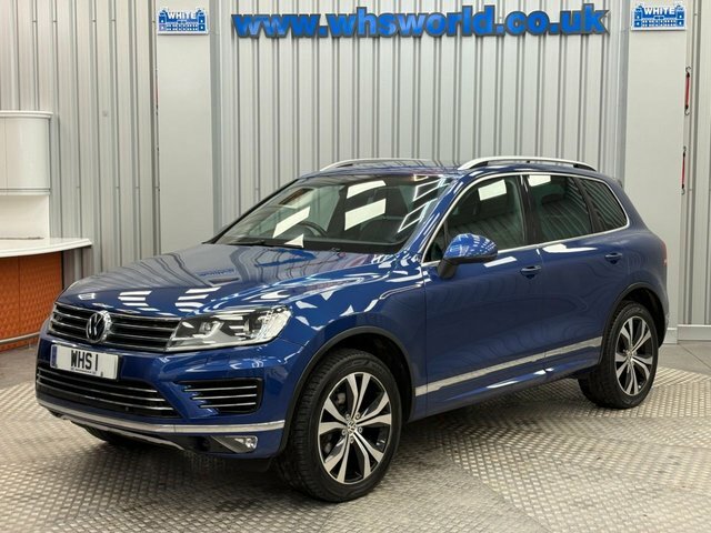 Volkswagen Touareg 2016 3.0 Tdi V6 262 Bhp Bluemotion Tech R-line KM66CYG Blue #3