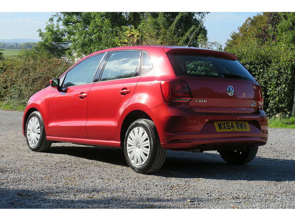 Volkswagen Polo Se Tsi Dsg Red #4