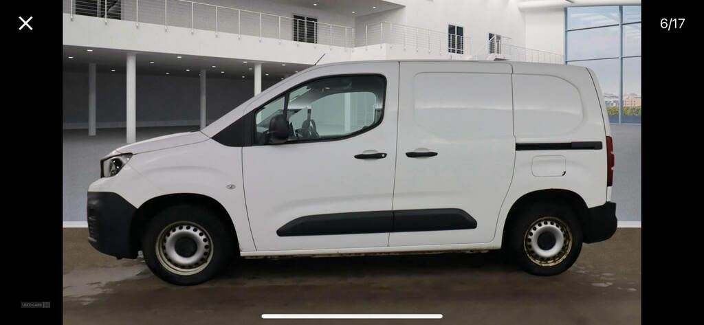 Peugeot Partner 650 1.6 Bluehdi 75 S Van SV19PVL White #6