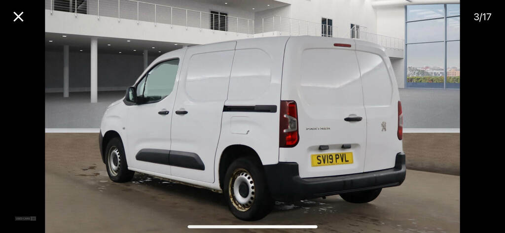 Peugeot Partner 650 1.6 Bluehdi 75 S Van SV19PVL White #3